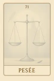 Carte 71 - Pesée